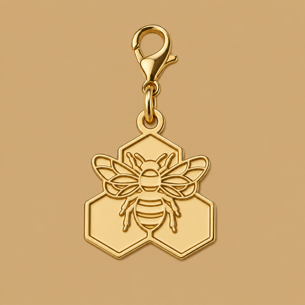 Charm op warm goud #D4AF7C